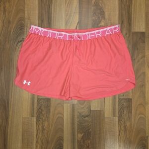 Pink Under Armour shorts, size XL